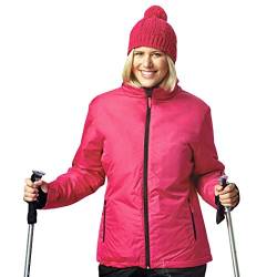 DS Damen Skijacke Snowboardjacke Jacke winddicht und wasserabweisend Ski Bionic Finish Eco Oeko Tex Rosa (S (36/38)) von DS