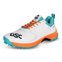 DSC Herren Jaffa Cricket Shoes, White/Orange, 39 EU von DSC