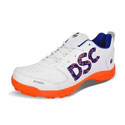 DSC Jungen Orngwht-s1 Beamer Cricket-Schuhe, Größe 1 UK (Fluro Orange-Weiß) von DSC