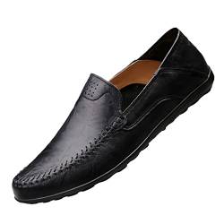 DSKK Mokassins Slipper Herren Leder Slip On Fahren Schuhe Leicht Weich Loafers Handgefertigt Flache Business Schuhe (37,1#,EU Schuhgrößensystem,Erwachsene,Numerisch) von DSKK