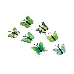DSOUWEH 20 Satz von/Los Exquisite Handwerkskunst Bunte Schmetterlinge Haarspangen für Teenager Frauen Modisch und exquisit grün 4,5 cm, grün 4.5cm 20Satz von DSOUWEH