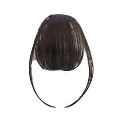 DSOUWEH Nahtloses Verschmelzen mit dem Haar mithilfe dieser Tape In Haarverlängerungen aus Echthaar, wodurch 3D Clip In Pony Clip In Haarverlängerungen entstehen, bräunlich schwarz von DSOUWEH