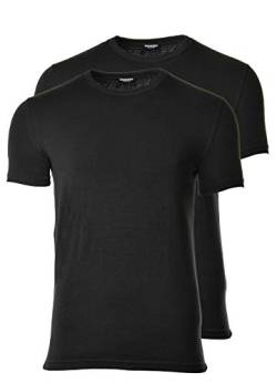 DSQUARED2 2er Pack Herren T-Shirt, Rundhals, Halbarm, Cotton Stretch Twin Pack: Farbe: Schwarz | Größe: L (Gr. Large) von DSQUARED2