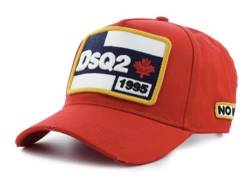 DSQUARED2 Baseballcap Oversized Logo Cap Kappe Basebalkappe Hat Red Weiss von DSQUARED2