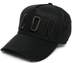 DSQUARED2 Icon Baseballcap Logo Cap Kappe Basebalkappe Hat Black von DSQUARED2