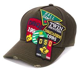 DSQUARED2 Multicoloured Multi Logo Patch Football Baseball Cap Kappe Basebalkappe Hat Hut von DSQUARED2