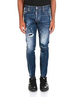 Dsquared² Herren Jeans Slim Leg S74LB0416 Sexy Twist Skinny, Farbe: Dunkelblau, Größe: 48 von DSQUARED2