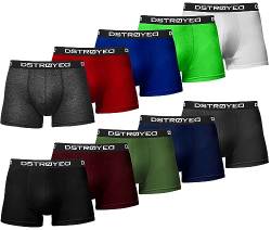 DSTROYED ® Boxershorts Herren 10er Pack S-5XL Unterhosen Männer Unterwäsche Men (3XL, 516a 10er Set Bunt) von DSTROYED