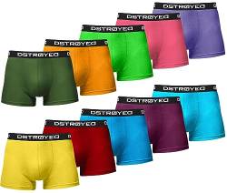 DSTROYED ® Boxershorts Herren 10er Pack S-5XL Unterhosen Männer Unterwäsche Men (3XL, 516d 10er Set Mehrfarbig) von DSTROYED