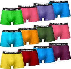 DSTROYED ® Boxershorts Herren 12er Pack S-5XL Unterhosen Männer Unterwäsche Men (3XL, 318d 12er Set Bunt) von DSTROYED