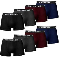 DSTROYED ® Boxershorts Herren 8er Pack S-5XL Unterhosen Männer Unterwäsche Men (316b 8er Set Mehrfarbig, XXL) von DSTROYED