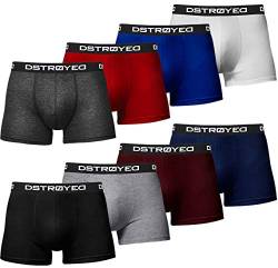 DSTROYED ® Boxershorts Herren 8er Pack S-5XL Unterhosen Männer Unterwäsche Men (316d 8er Set Mehrfarbig, XXL) von DSTROYED