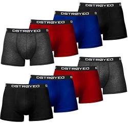 DSTROYED ® Boxershorts Herren 8er Pack S-5XL Unterhosen Männer Unterwäsche Men (316f 8er Set Mehrfarbig, 4X_l) von DSTROYED