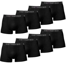 DSTROYED ® Boxershorts Herren 8er Pack S-5XL Unterhosen Männer Unterwäsche Men (316h 8er Set Schwarz, 4X_l) von DSTROYED