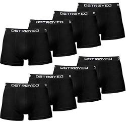 DSTROYED ® Boxershorts Herren 8er Pack S-5XL Unterhosen Männer Unterwäsche Men (317b 8er Set Schwarz, 3X_l) von DSTROYED