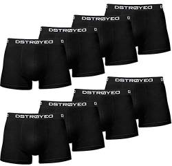DSTROYED ® Boxershorts Herren 8er Pack S-5XL Unterhosen Männer Unterwäsche Men (317b 8er Set Schwarz, l) von DSTROYED
