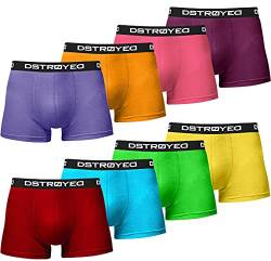 DSTROYED ® Boxershorts Herren 8er Pack S-5XL Unterhosen Männer Unterwäsche Men (S, 316a 8er Set Bunt) von DSTROYED