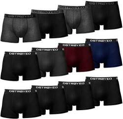 DSTROYED ® Boxershorts Men Herren 12er Pack Unterwäsche Unterhosen Männer Retroshorts 313 (M, 318a 12er Set Mehrfarbig) von DSTROYED