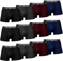 DSTROYED ® Boxershorts Men Herren 12er Pack Unterwäsche Unterhosen Männer Retroshorts 318 (M, 313b 12er Set Mehrfarbig) von DSTROYED