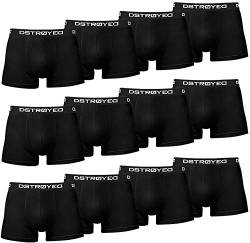 DSTROYED ® Boxershorts Men Herren 12er Pack Unterwäsche Unterhosen Männer Retroshorts 318-313 (3XL, 318b 12er Set Schwarz) von DSTROYED
