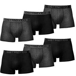 DSTROYED ® Boxershorts Men Herren 6er Pack Unterwäsche Unterhosen Männer 606 (M, 606e 6er Set Anthrazit/Schwarz) von DSTROYED