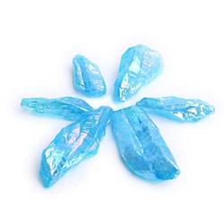 natural stone pendant 50 g/100 g Hohlkristall, rauer natürlicher Kristall, Erzprobe, Einzelpunkt-Edelstein, Ornament-Anhänger, DIY schöner natürlicher Kristallstein, Kristall ( Color : Blue , Size : 3 von DSXJEZNJ