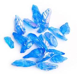natural stone pendant 50 g/100 g Hohlkristall, rauer natürlicher Kristall, Erzprobe, Einzelpunkt-Edelstein, Ornament-Anhänger, DIY schöner natürlicher Kristallstein, Kristall ( Color : Deep Blue , Siz von DSXJEZNJ