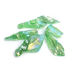 natural stone pendant 50 g/100 g Hohlkristall, rauer natürlicher Kristall, Erzprobe, Einzelpunkt-Edelstein, Ornament-Anhänger, DIY schöner natürlicher Kristallstein, Kristall ( Color : Green , Size : von DSXJEZNJ