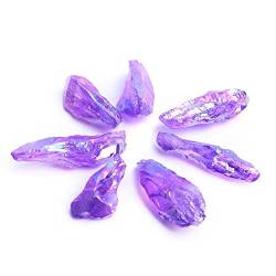 natural stone pendant 50 g/100 g Hohlkristall, rauer natürlicher Kristall, Erzprobe, Einzelpunkt-Edelstein, Ornament-Anhänger, DIY schöner natürlicher Kristallstein, Kristall ( Color : Purple , Size : von DSXJEZNJ