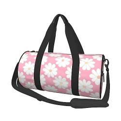 Camellia Pattern&* Round Large Capacity Foldable Duffel Bag for Women Men, Gym Tote, Sports Duffel., Schwarz , Einheitsgröße von DTGPRO