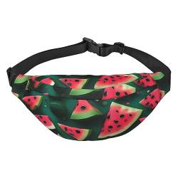 Dream Watermelon Hüfttasche, große Größe mit 3 Reißverschlusstaschen. Sie können Handys aller Größen für Outdoor-Übungen tragen., Schwarz , Einheitsgröße von DTGPRO