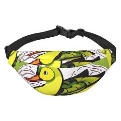 Duck Flock Game Hüfttasche, große Größe mit 3 Reißverschlusstaschen. Sie können Handys aller Größen für Outdoor-Übungen tragen., Schwarz , Einheitsgröße von DTGPRO