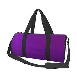 Einfarbige dunkelviolette & * runde große Kapazität faltbare Reisetasche für Damen und Herren, Sporttasche, Sporttasche., Schwarz , Einheitsgröße von DTGPRO