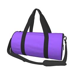 Einfarbige hellviolette runde große Kapazität faltbare Seesack für Damen und Herren, Sporttasche, Sporttasche., Schwarz , Einheitsgröße von DTGPRO