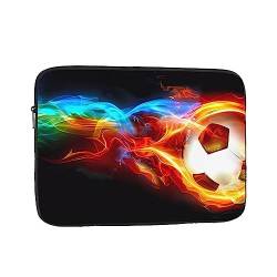 Fire Dragon Roll Fußball- und Laptop-Hülle mit stoßdämpfendem Polyester-Schaumstoff innen, geeignet für Tablets und Laptops., Schwarz , 10 inch von DTGPRO