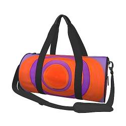 Orange Circle Center Round Large Capacity Foldable Duffel Bag for Women Men, Gym Tote, Sports Duffel., Schwarz , Einheitsgröße von DTGPRO