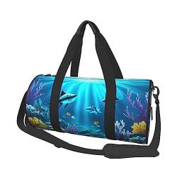 U-Boot Coral Rays Runde Große Kapazität Faltbare Seesack für Damen Herren Gym Tote, Sport Duffel., Schwarz , Einheitsgröße von DTGPRO