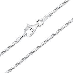 DTPsilver® 925 Sterling Silber Dünne Halskette/Schlangenkette - Karabinerverschluss - Breite: 1.5 mm - Länge: 40 cm von DTPsilver