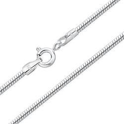 DTPsilver® 925 Sterling Silber Robuste Halskette/Schlangenkette - Federringverschluss - Breite: 2 mm - Länge: 45 cm von DTPsilver