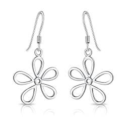 DTPsilver - Damen - Ohrringe 925 Sterling Silber Blume Gänseblümchen von DTPsilver