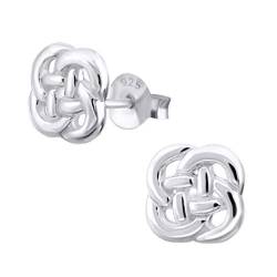 DTPsilver - Damen - Ohrringe 925 Sterling Silber Keltisch Knoten - Ohrstecker von DTPsilver