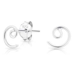 DTPsilver - Damen - Ohrringe 925 Sterling Silber Spirale - Ohrstecker von DTPsilver