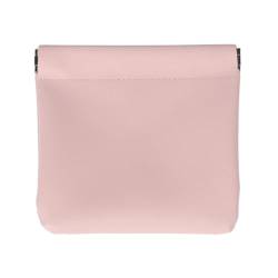 Personalisierte Leder-Organizer-Tasche mit Schnappverschluss, selbstschließende Make-up-Tasche, PU-Leder, tragbare Münzbörse, Schnappverschluss, Leder-Organizer-Tasche, Pink, 1PC von DTREEL