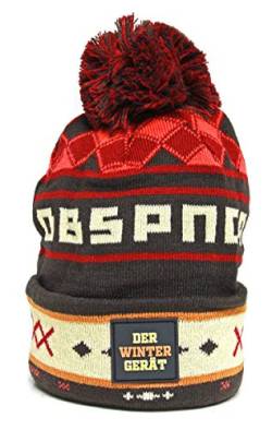 DUB SPENCER DER WINTERGERÄT Flauschige Bommelmütze Pudelmütze Damen und Herren für Herbst und Winter (rot, orange, anthrazit) von DUB SPENCER