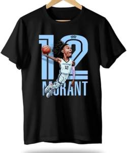 DUCHE Ja Morant T-Shirt Baumwolle signiert Hot-New Herren, Schwarz , M von DUCHE