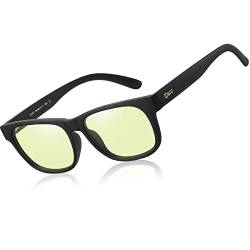 DUCO Blaulichtfilter Brille Herren Ohne Stärke Brille,Computerbrille UV Schutzfilter PC, TV, Gaming Fake Brille Anti-Müdigkeit 2142 von DUCO