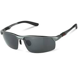 DUCO Herren Heiße Mode Driving Sonnenbrille Polarisierte Brille Sport Eyewear Angeln Golf mit Al-Mg Rahmen DC8188 von DUCO