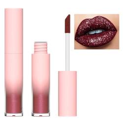 Holografischer Lipgloss - Langlebige glitzernde flüssige Lippenstifte, 18 Farben - Feuchtigkeitsspendende flüssige Lippenstifte, hochwirksamer Farblippenstift für Dating, Shopping Dudok von DUDOK