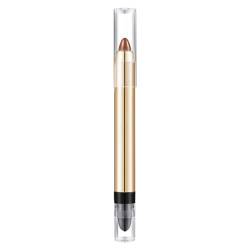 Lidschattenstift,2-in-1-Glitzer-Schimmer-Lidschatten mit Schwamm-Make-up-Kopf | Langlebiger Schimmerstift, Lidschattenstift, Make-up-Werkzeug, Make-up-Stift für Anfänger und Profis Dudok von DUDOK