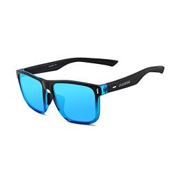 DUDUKING Polarisierte Sonnenbrille Herren Damen, Retro Vintage Fahrrad Sonnenbrille Unisex Fahrradbrille Sports Brille Sunglasses UV400 Schutz Blau von DUDUKING